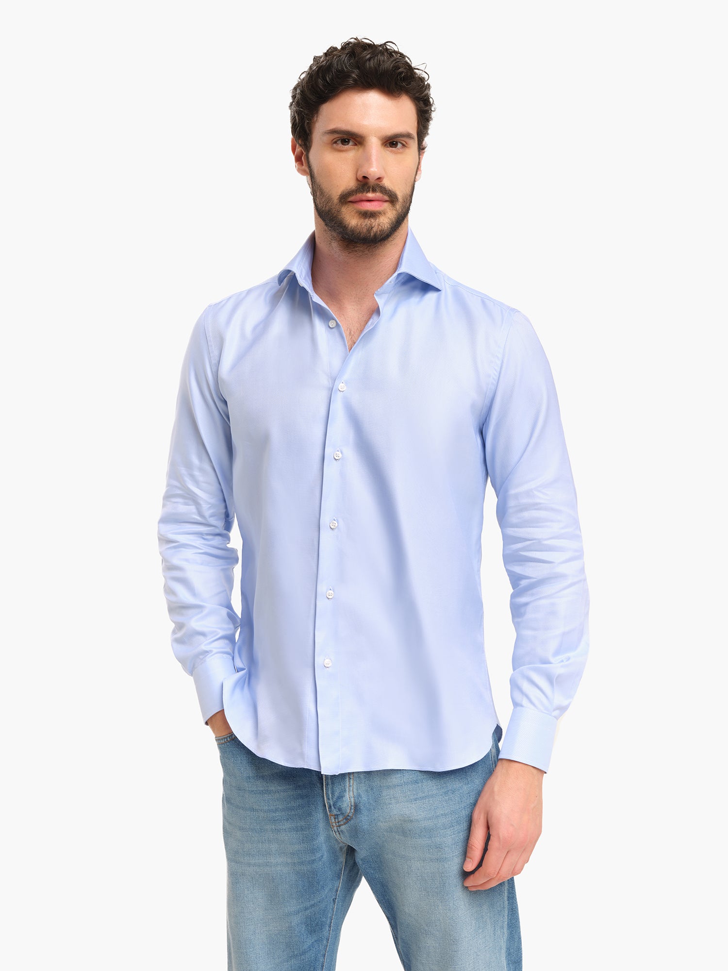 Organic cotton shirt - Oxford Light Blue