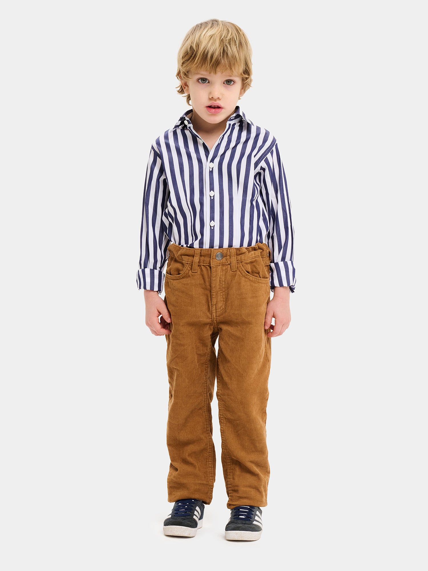 Kids Cotton Shirt - Blue Stripes