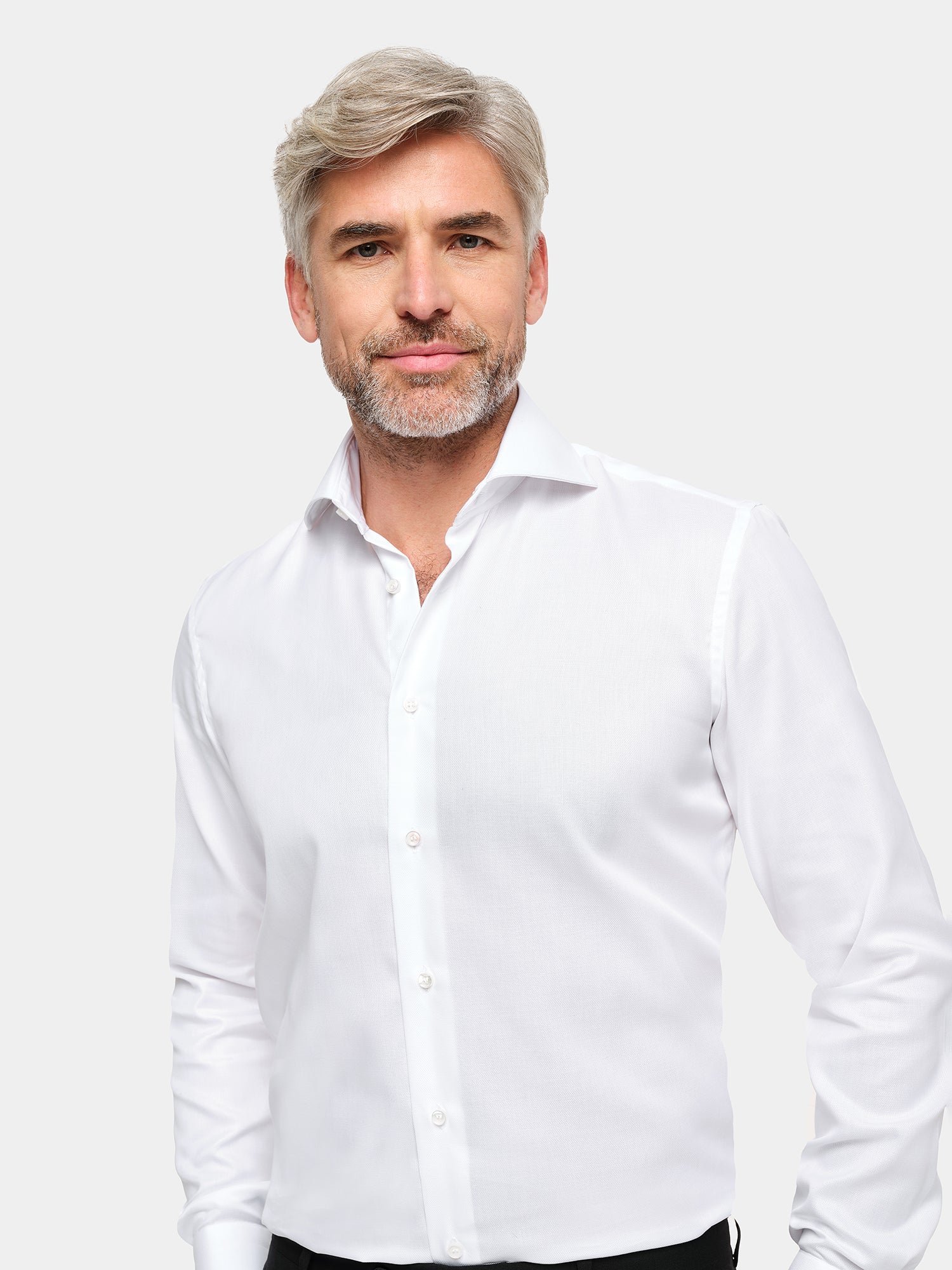Camicia in Cotone No Iron - Oxford Bianco