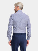 Camicia in Cotone - Fil a Fil a Righe Blu