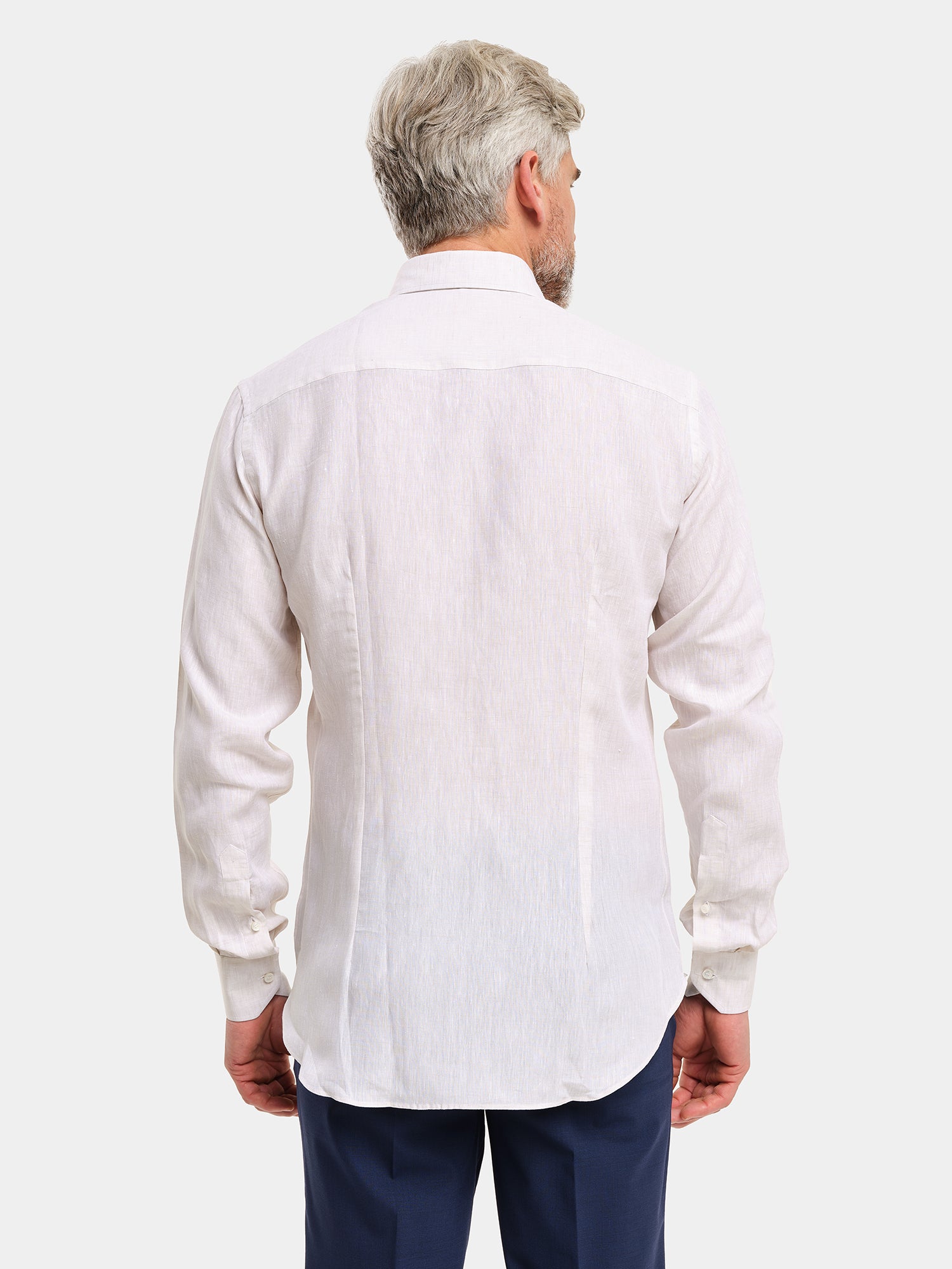 100% Linen Shirt - Light Beige