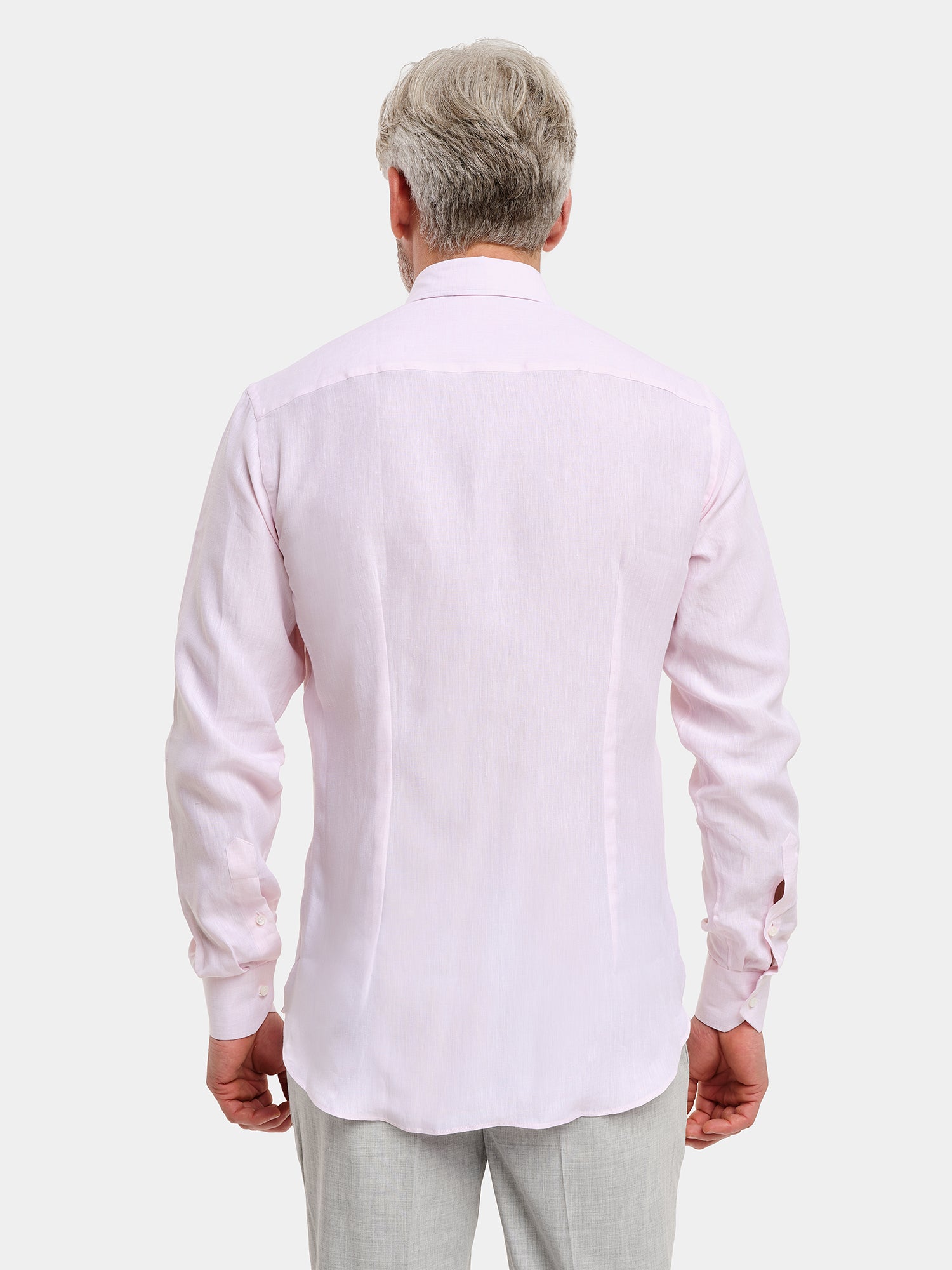 100% Linen Shirt - Pink