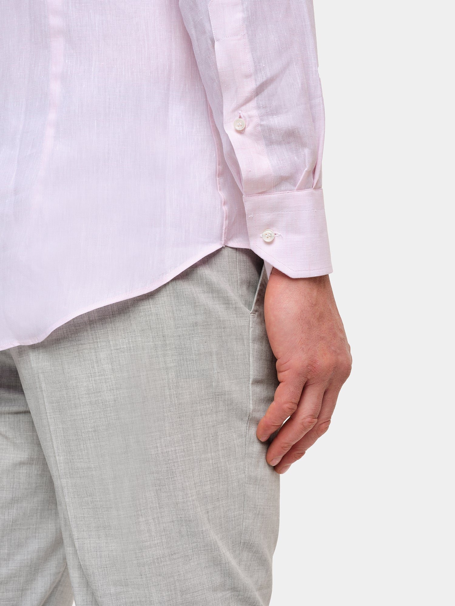 100% Linen Shirt - Pink