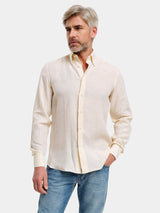 100% Linen Shirt - Yellow