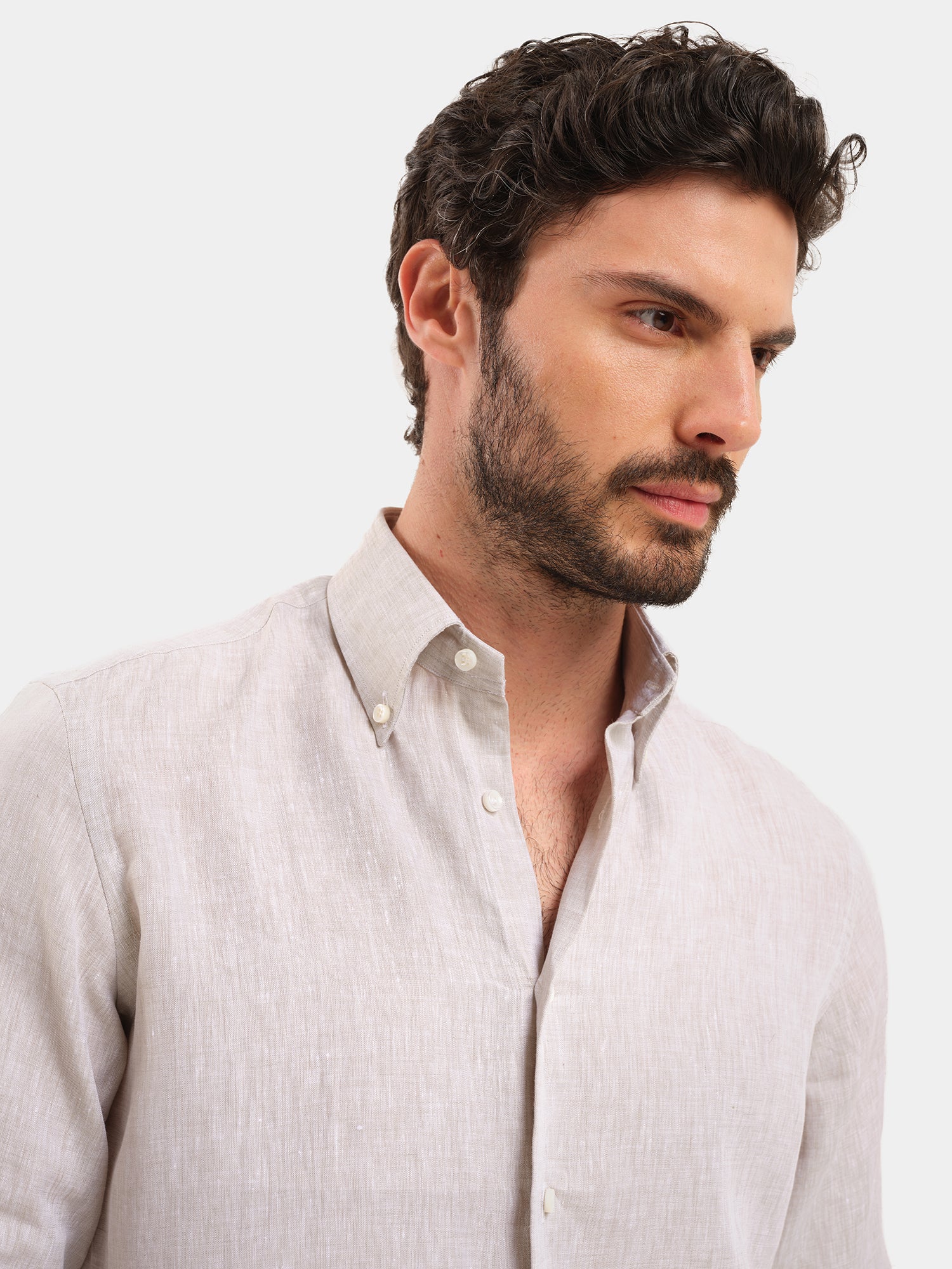 Camicia 100% Lino - Verde Pastello