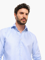 Camicia in cotone biologico - Oxford Celeste