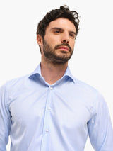 Camicia in Cotone - Twill Superior Celeste