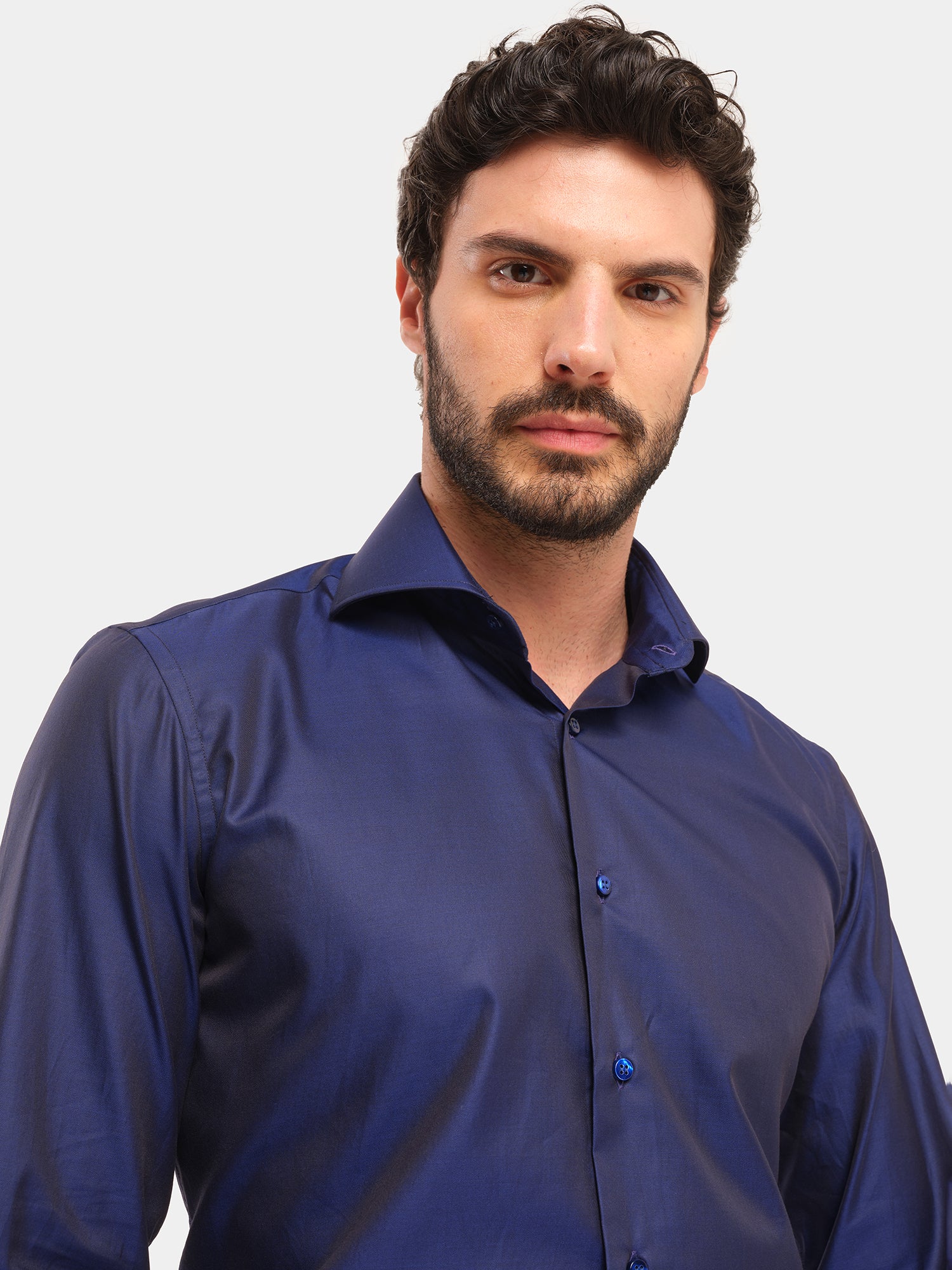 Camicia in Cotone - Twill Blu