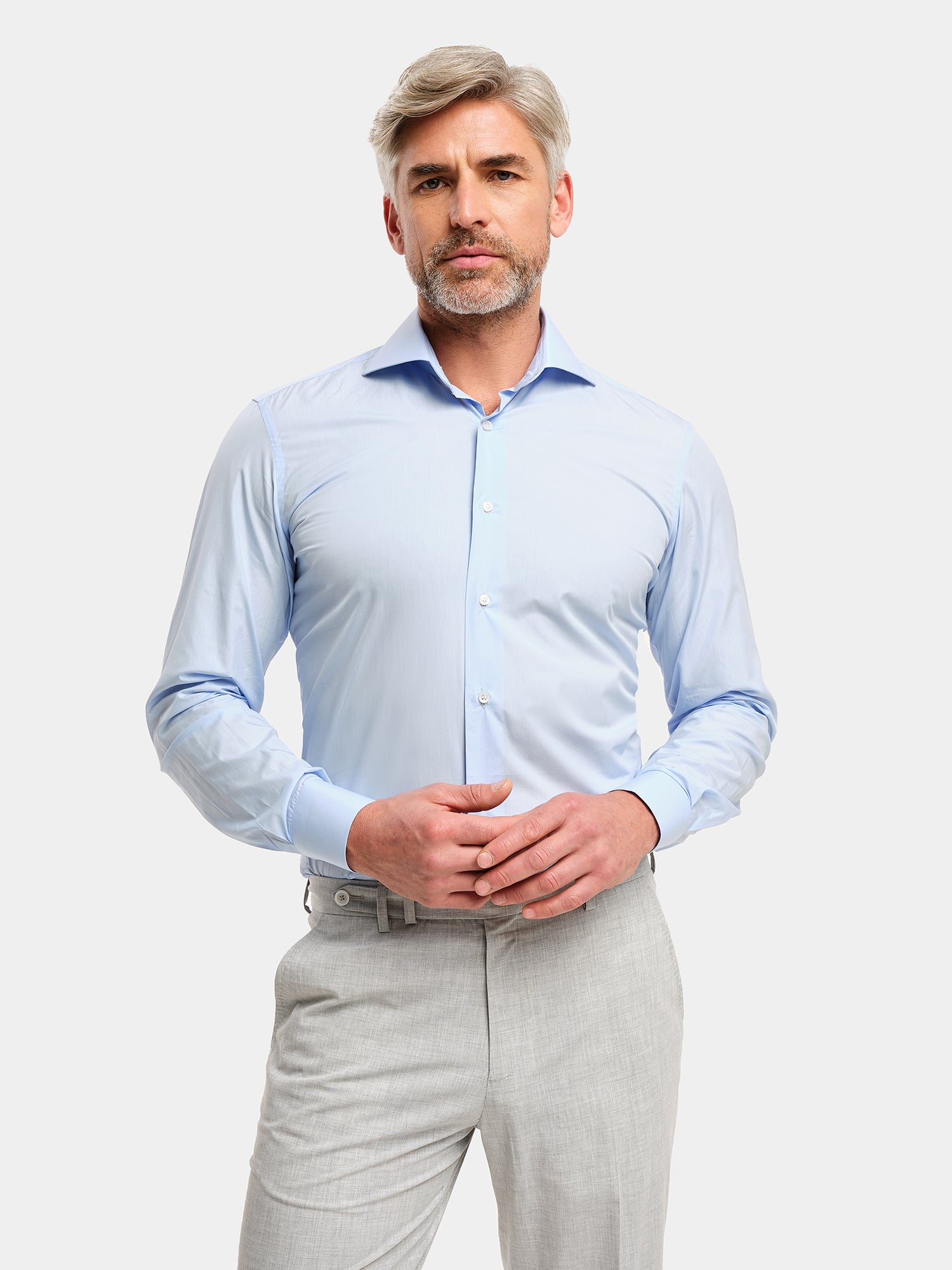 Gyza 45 Cotton Shirt - Light Blue