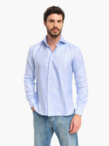 Camicia in cotone biologico - Oxford Celeste