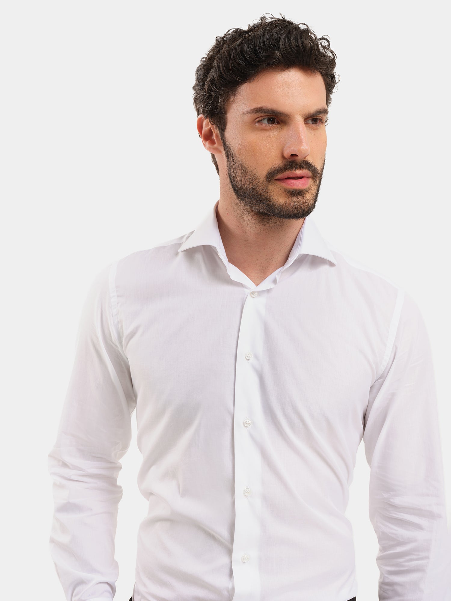 Camicia in Zephir Gyza 45 - Bianco