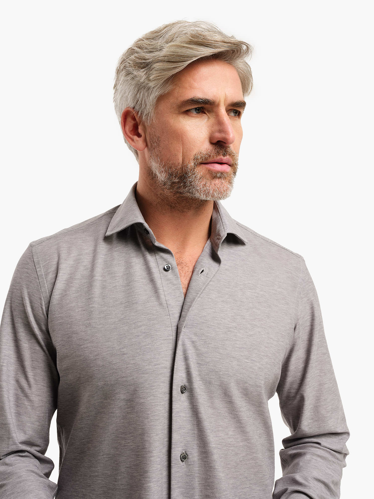 Cotton Shirt - Gray Jersey