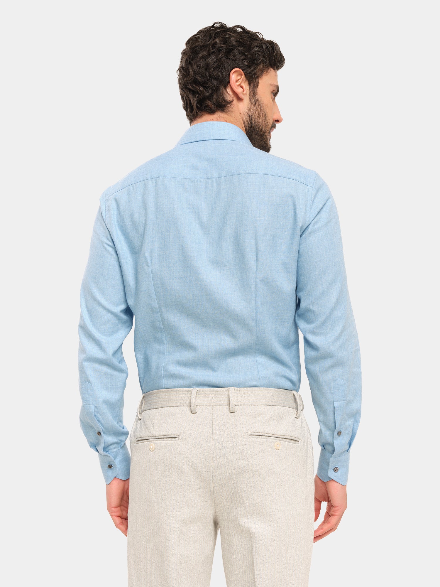 Cashmere Shirt - Light Blue Melange