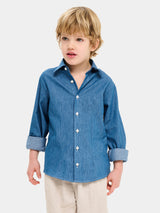 Camicia in Cotone Bambino - Denim Chiaro