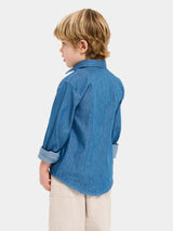 Camicia in Cotone Bambino - Denim Chiaro