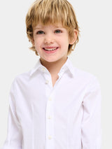 Camicia in Cotone Bambino - Oxford Bianco