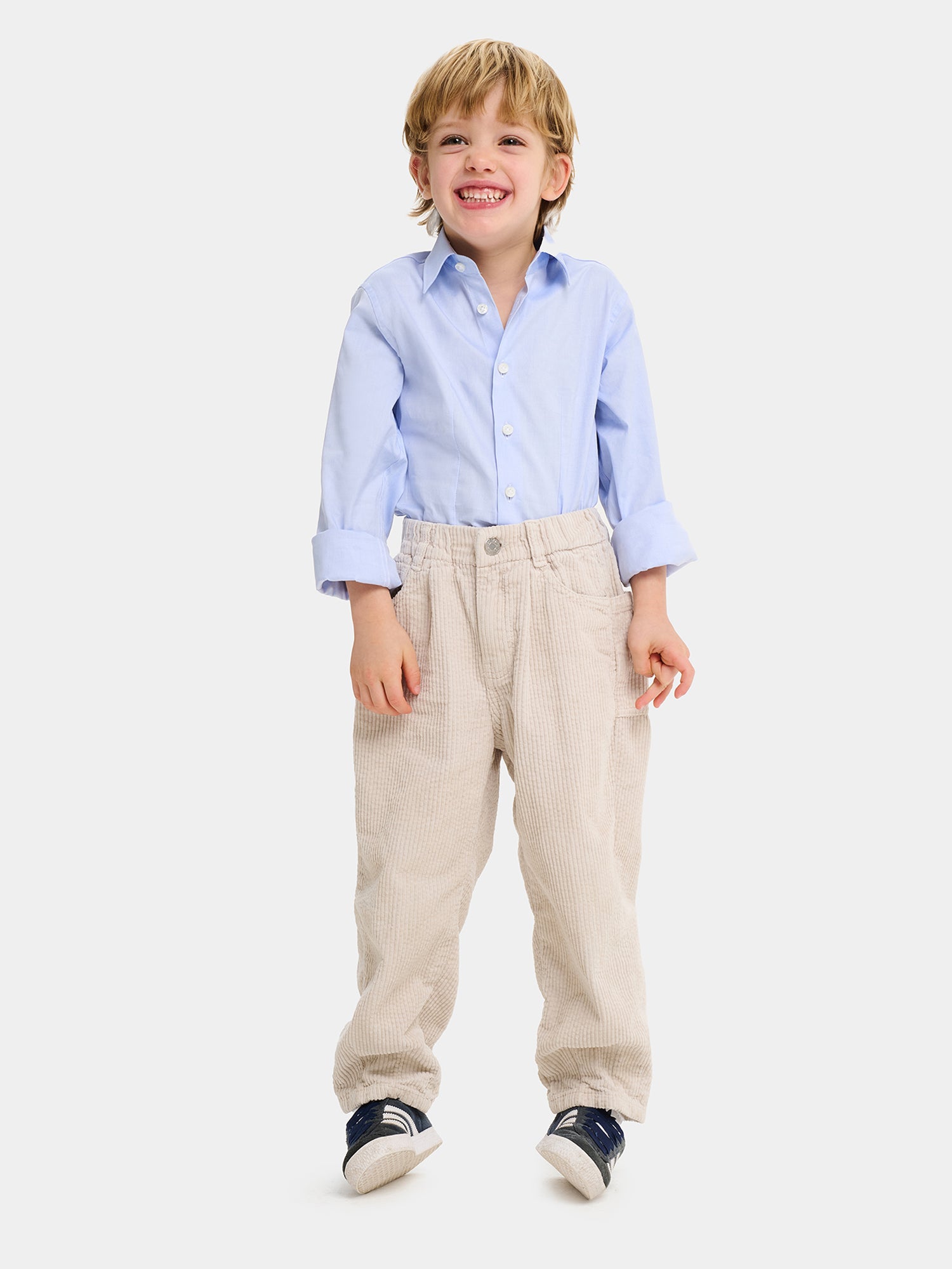 Camicia in Cotone Bambino - Oxford Celeste