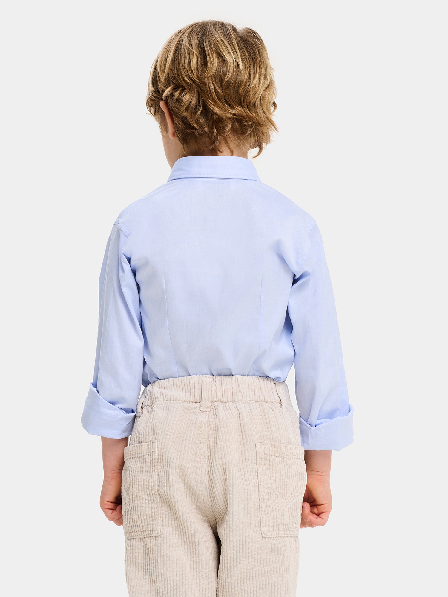 Camicia in Cotone Bambino - Oxford Celeste