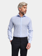 No Iron Cotton Shirt - Light Blue Oxford