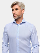 No Iron Cotton Shirt - Light Blue Oxford