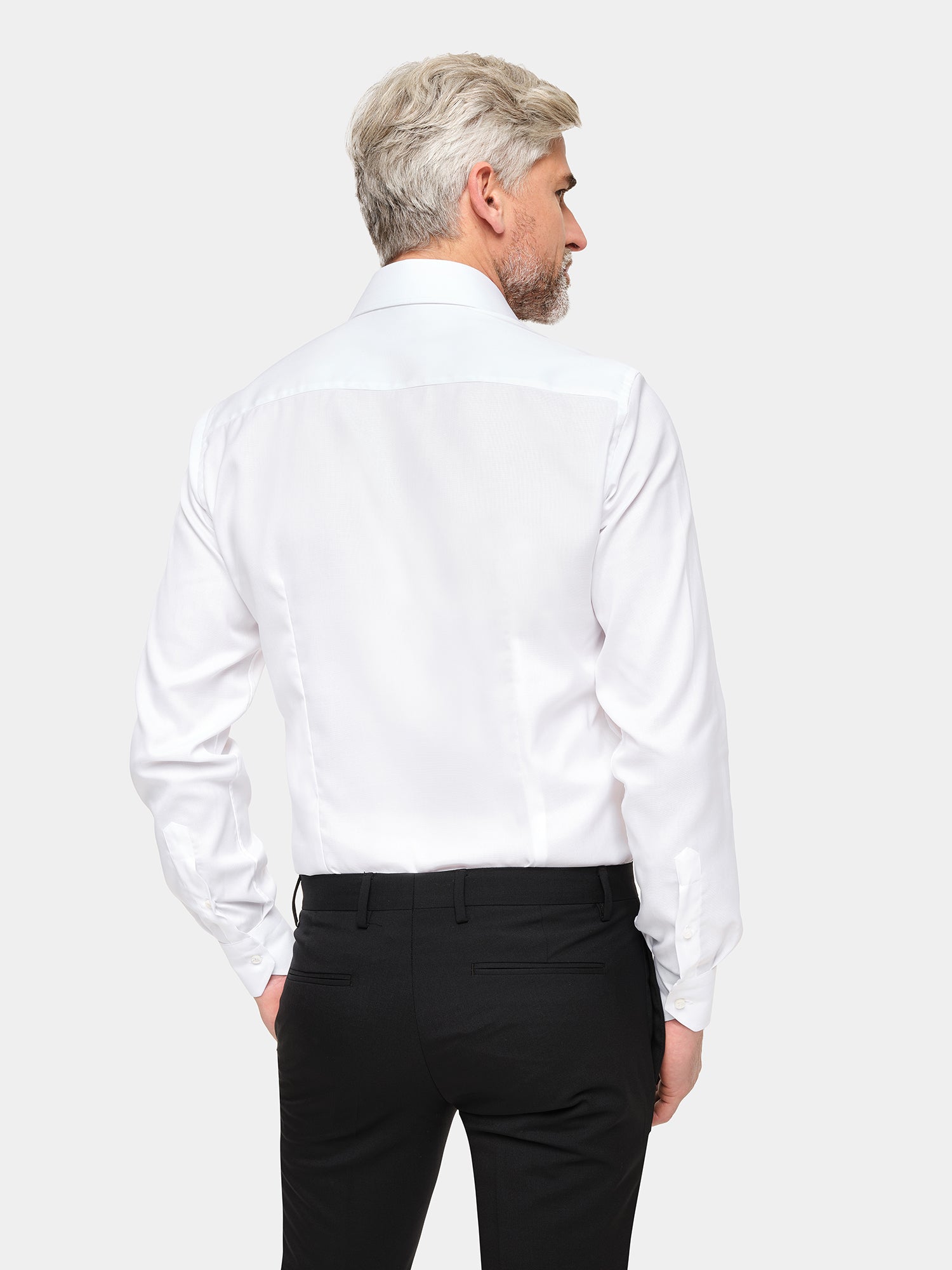 No Iron Cotton Shirt - White Oxford