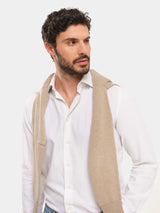 Merino Wool Shirt - Melange White