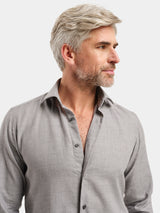 Merino Wool Shirt - Gray Melange