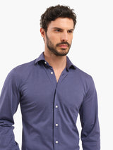 Cotton Shirt - Midnight Blue Jersey