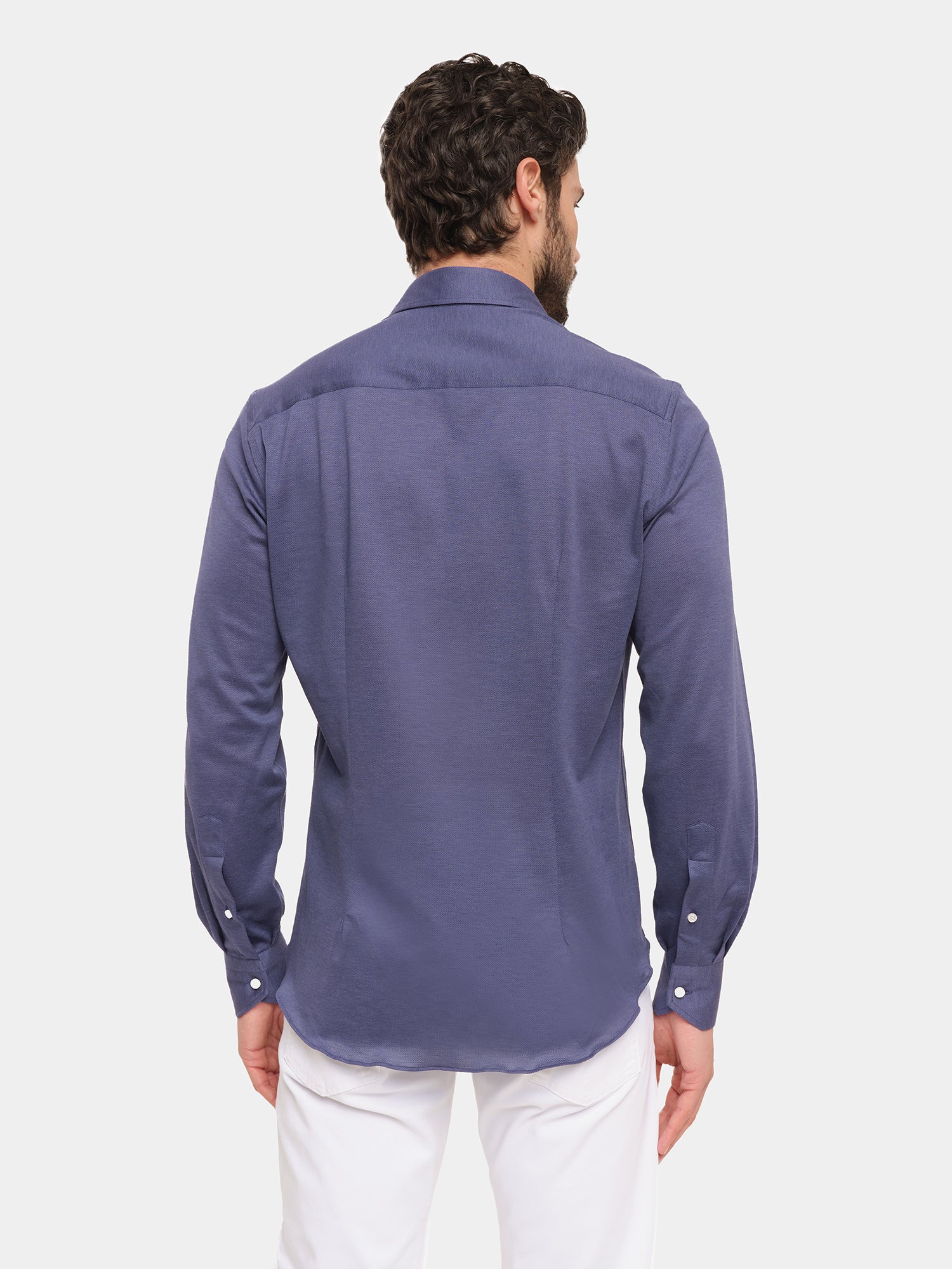 Cotton Shirt - Midnight Blue Jersey