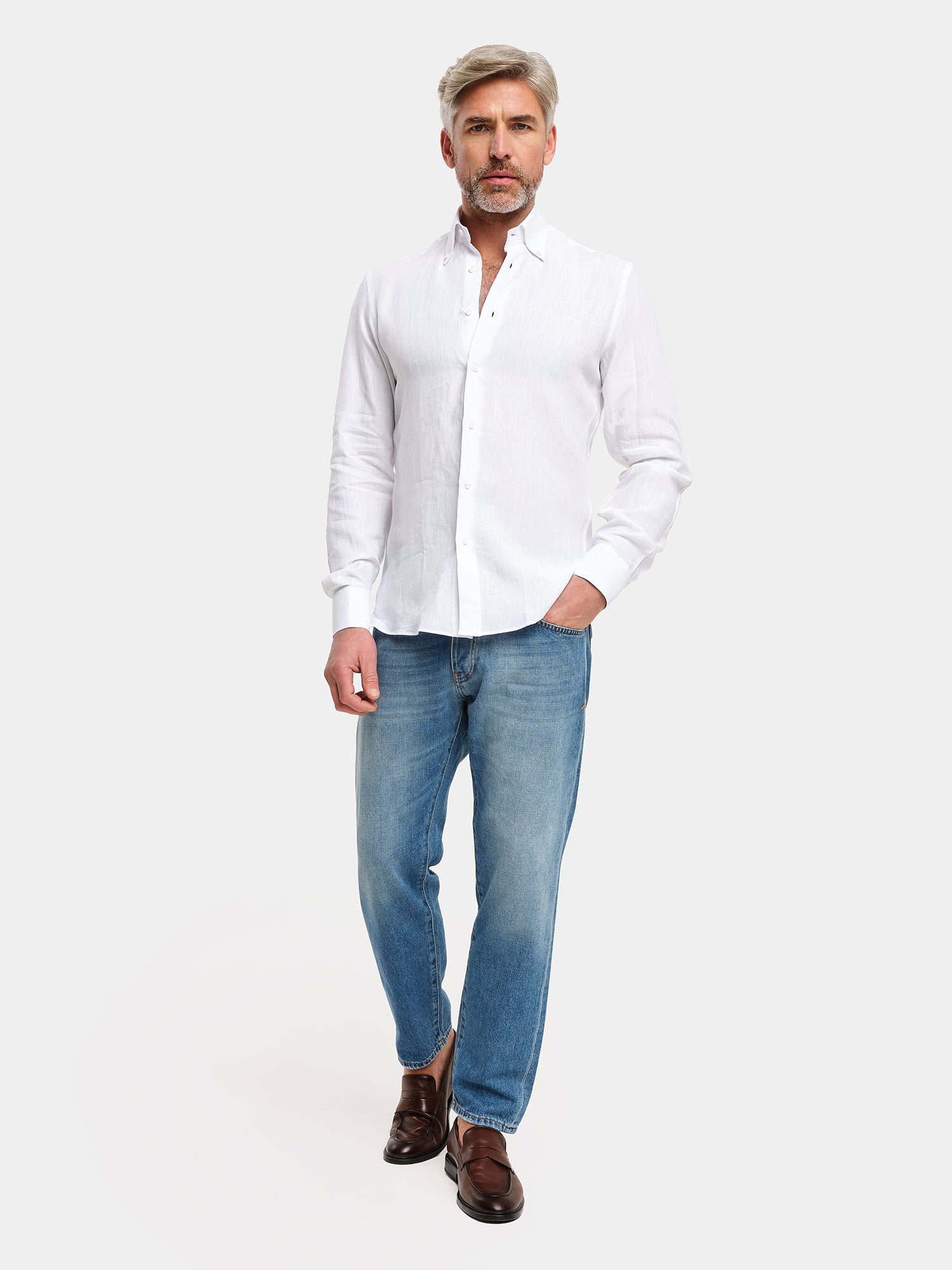 100% Linen Shirt - White